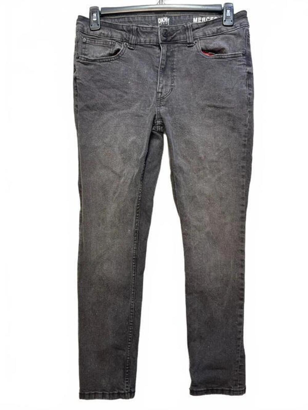 DKNY Jeans Mens Mercer Skinny Fit Jeans Charcoal Black W32 L30 Stretch